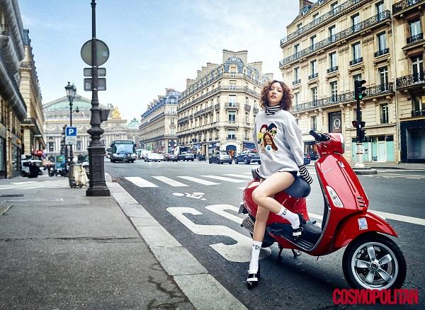 具荷拉最新写真发布 巴黎街头展酷炫魅力