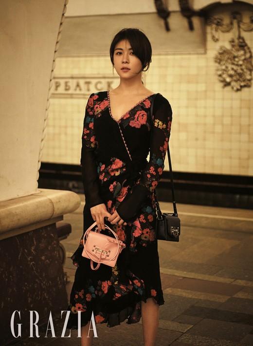韩国女艺人 河智苑俄罗斯拍时装杂志写真