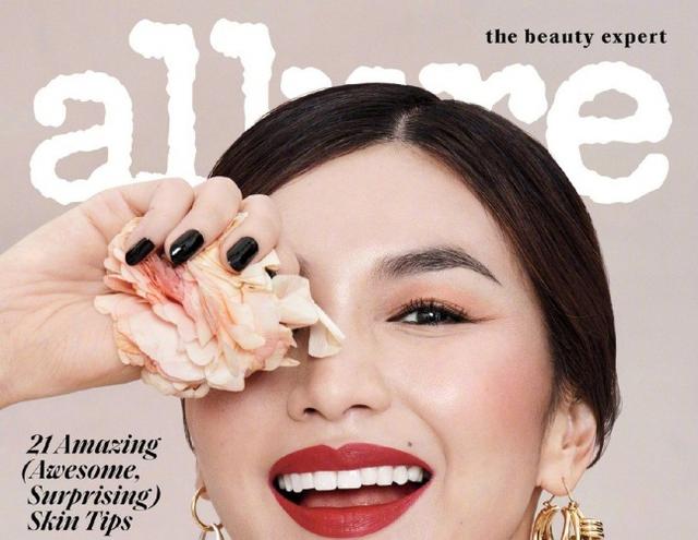 华裔女星嘉玛·陈登封美国杂志 高级脸演绎精致美妆