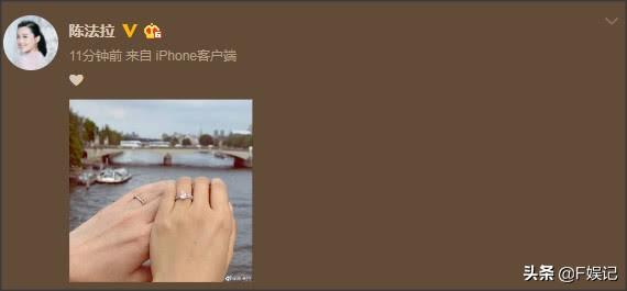 陈法拉公开婚纱照宣布结婚了！外籍老公亲自设计粉红色钻戒
