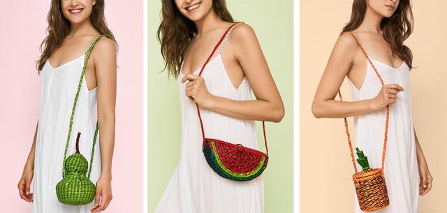 适合夏天背的不只大S的草莓包，闺蜜团造型做示范，看完想要同款