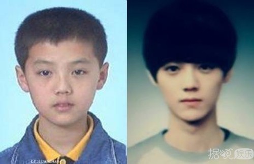血槽已空！鹿晗童年成年对比照，真的是从小帅到大好任性
