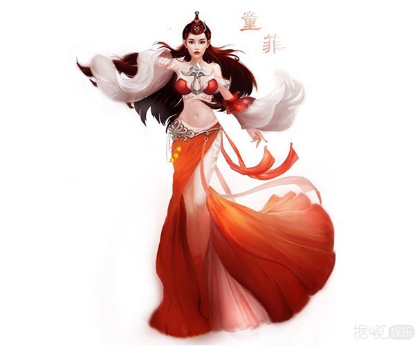 “晶女郎”童菲绝非虚名 唯美古装漫画惊艳撩人