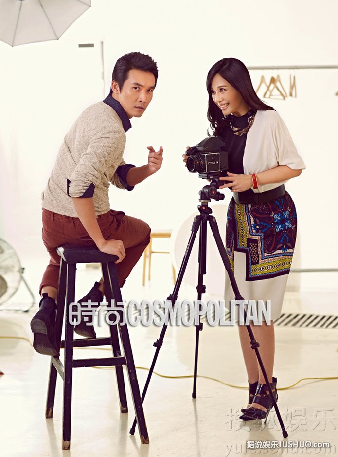 张铎陈松伶拍居家写真 甜蜜搞怪共享情元节