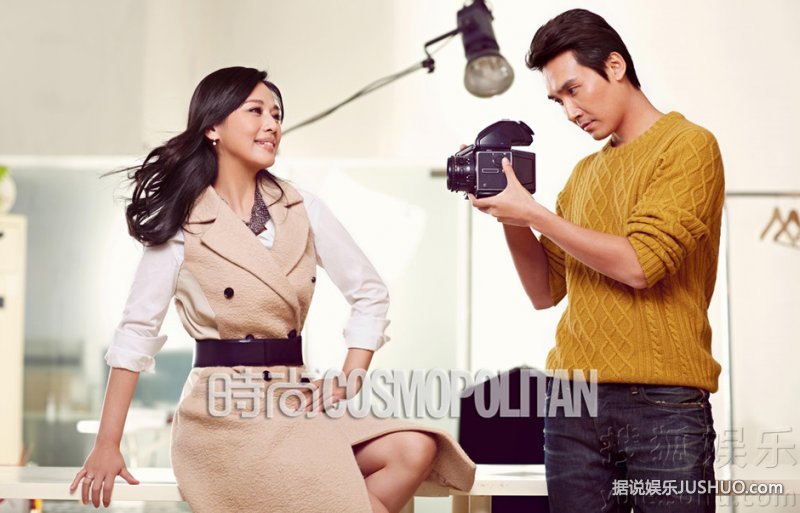 张铎陈松伶拍居家写真 甜蜜搞怪共享情元节