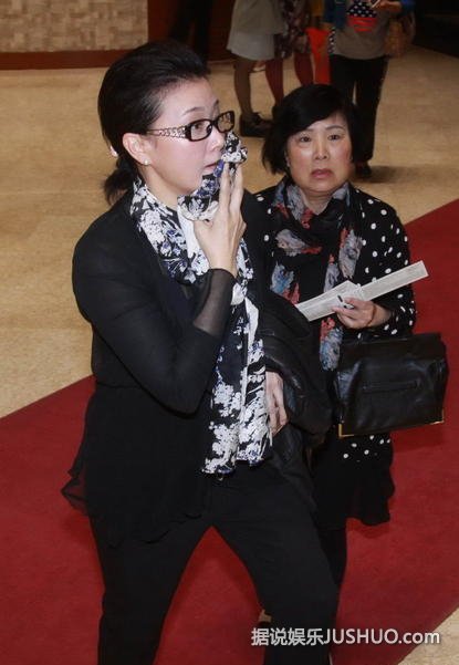 宋祖英素颜看音乐剧 围巾捂脸与人热聊心情好 宋祖英素颜看音乐剧 围巾捂脸与人热聊心情好