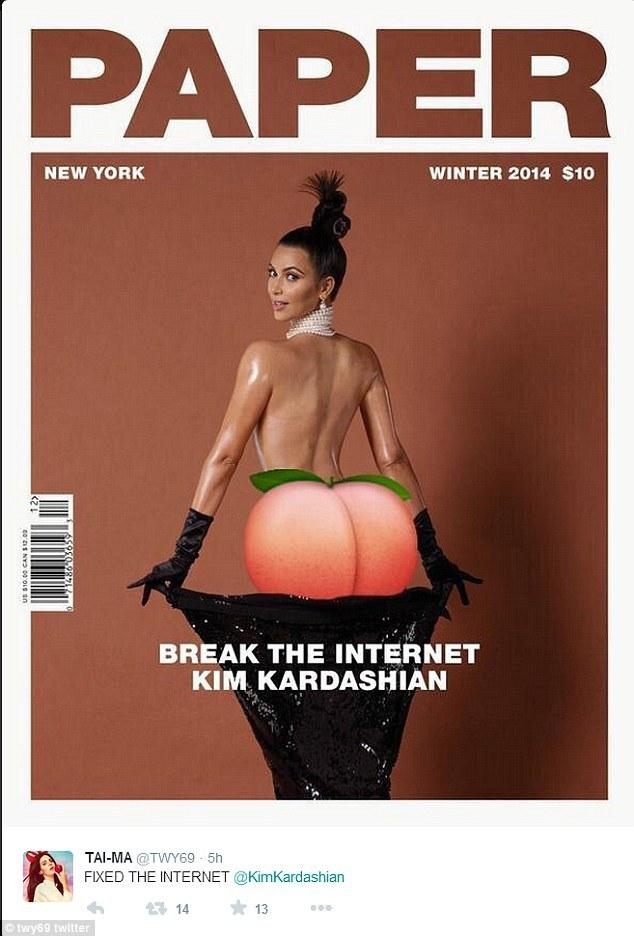 金卡戴珊火辣脱衣登杂志 翘臀放酒杯秀神技