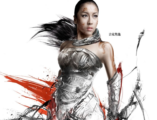 吉克隽逸战斗写真 冷艳女战士魔幻造型