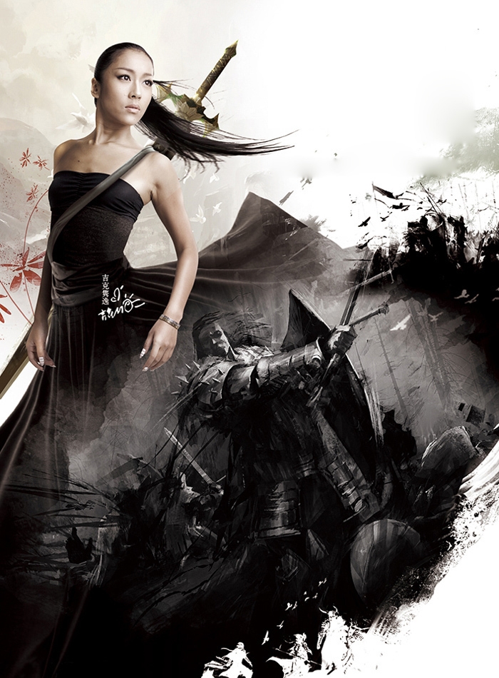 吉克隽逸战斗写真 冷艳女战士魔幻造型