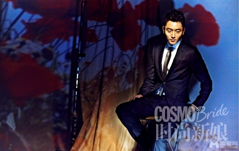 李东学时尚新娘杂志写真 演绎西装型男