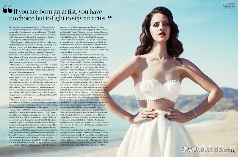 Lana Del Rey登封面 明媚沙滩大展夏日迷情