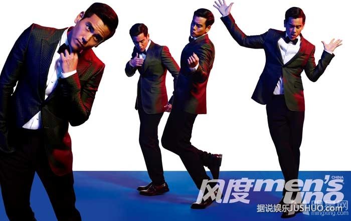 彭于晏复古造型登风度men’s uno杂志封面
