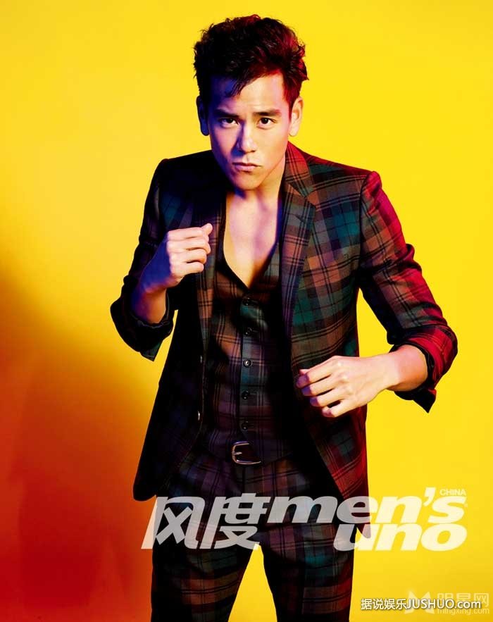 彭于晏复古造型登风度men’s uno杂志封面