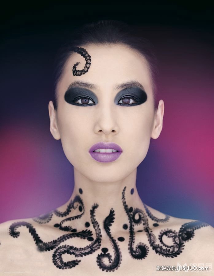 黄圣依新专辑造型照 满脸图腾妖艳魅惑