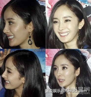 杨幂惨封圆月弯刀 图揭那些侧脸残女星