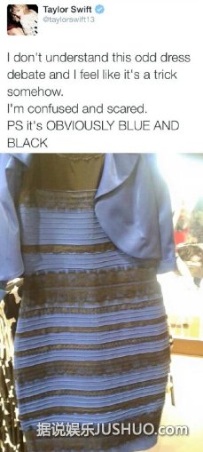 白金OR蓝黑?斯威夫特卷入裙子颜色辨别大战 白金OR蓝黑?斯威夫特卷入裙子颜色辨别大战