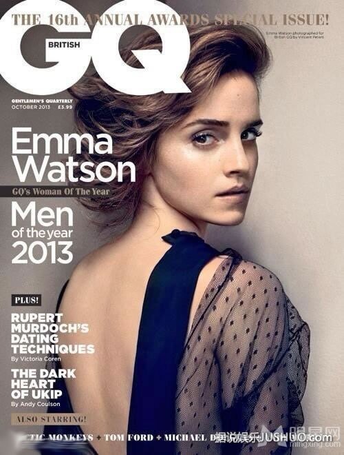 艾玛·沃特森登GQ封面 露香肩美背秀性感