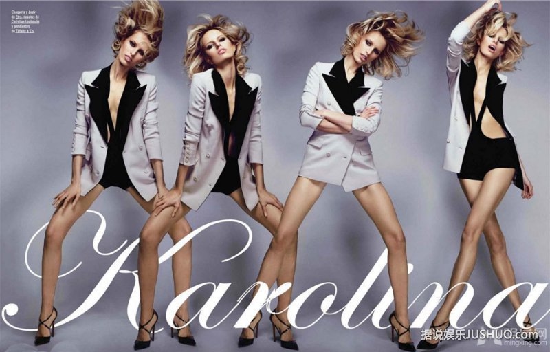 超模卡罗莱娜·科库娃杂志大片 展性感风情