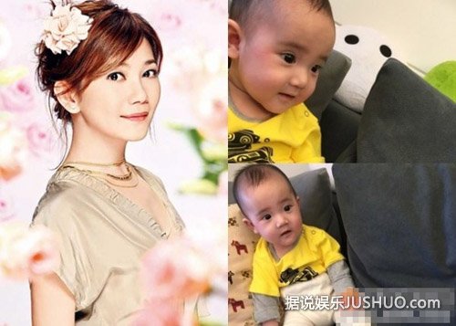 梁静茹儿子超萌睡姿 抱爸爸手睡觉很安心