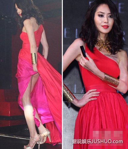 白歆惠掀裙露臀走光 女星故意掀裙抢镜头瞬间