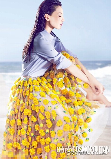 高圆圆最新杂志大片 露香肩美腿演绎夏日风情