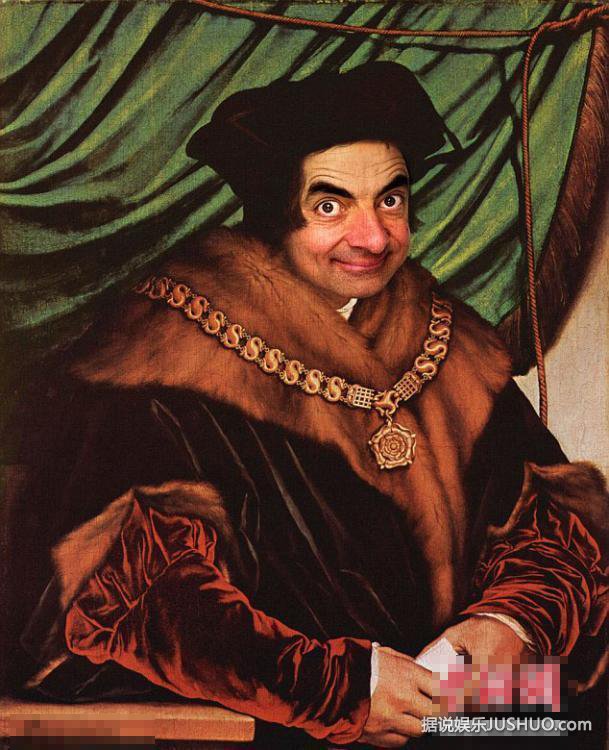 憨豆先生恶搞乱入名画 蒙娜丽莎鼻孔朝天 憨豆先生恶搞乱入名画 蒙娜丽莎鼻孔朝天