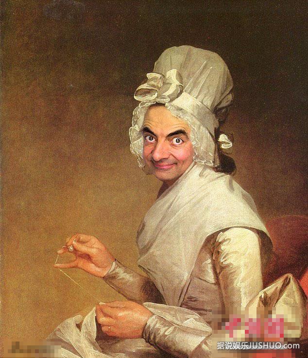 憨豆先生恶搞乱入名画 蒙娜丽莎鼻孔朝天 憨豆先生恶搞乱入名画 蒙娜丽莎鼻孔朝天