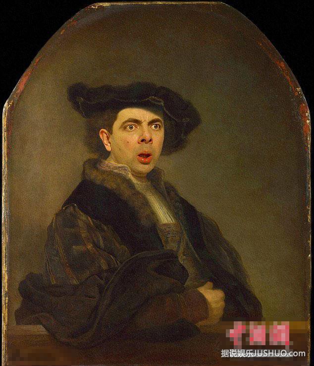 憨豆先生恶搞乱入名画 蒙娜丽莎鼻孔朝天 憨豆先生恶搞乱入名画 蒙娜丽莎鼻孔朝天