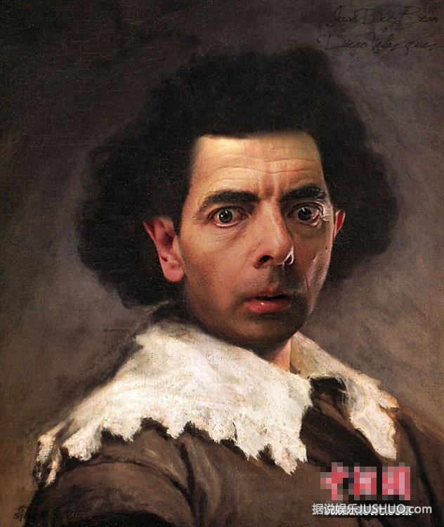 憨豆先生恶搞乱入名画 蒙娜丽莎鼻孔朝天 憨豆先生恶搞乱入名画 蒙娜丽莎鼻孔朝天