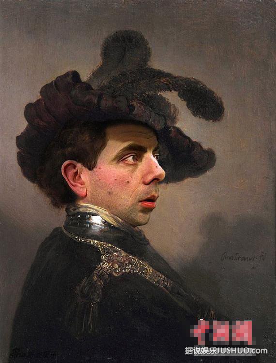 憨豆先生恶搞乱入名画 蒙娜丽莎鼻孔朝天 憨豆先生恶搞乱入名画 蒙娜丽莎鼻孔朝天