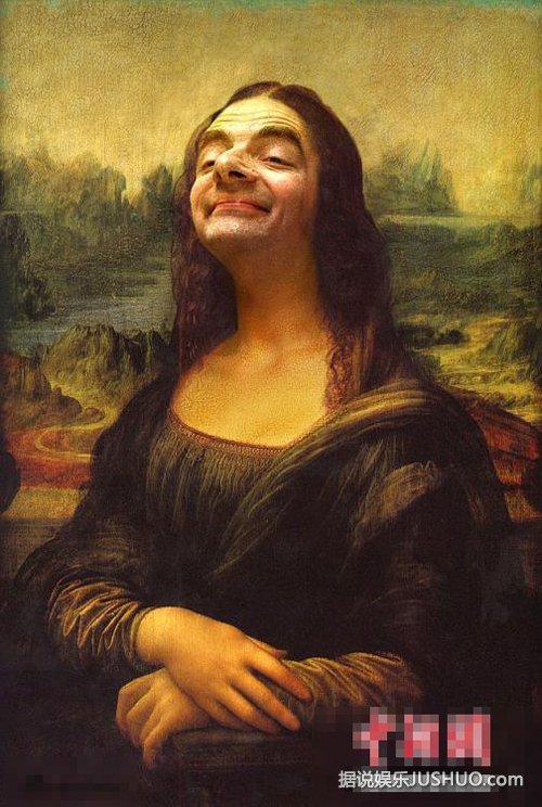 憨豆先生恶搞乱入名画 蒙娜丽莎鼻孔朝天 憨豆先生恶搞乱入名画 蒙娜丽莎鼻孔朝天