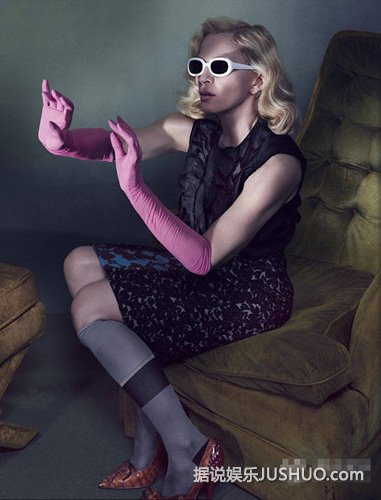 麦当娜拍大尺度性感写真 扮铁面人上演狂野诱惑