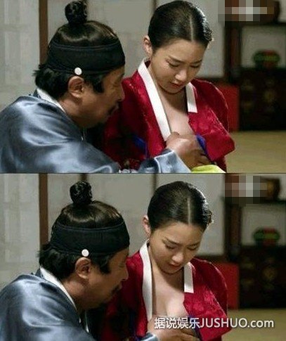 韩国女演员拍戏裸胸喂奶 近景特写未打马赛克