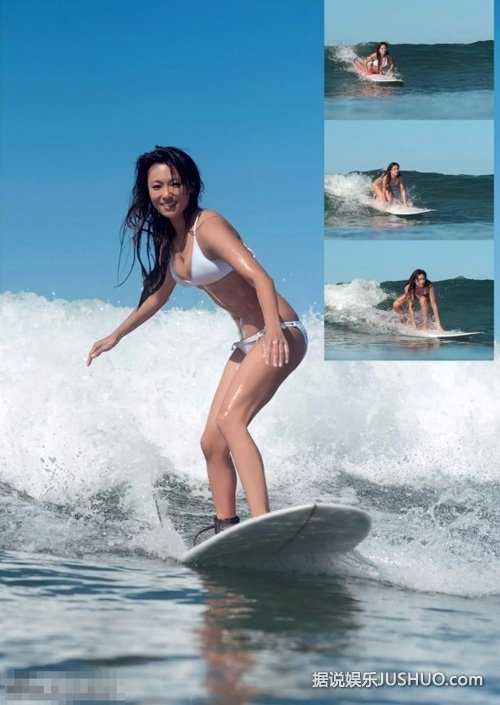 日本百变女神深田恭子海边冲浪 展迷人身姿 日本百变女神深田恭子海边冲浪 展迷人身姿