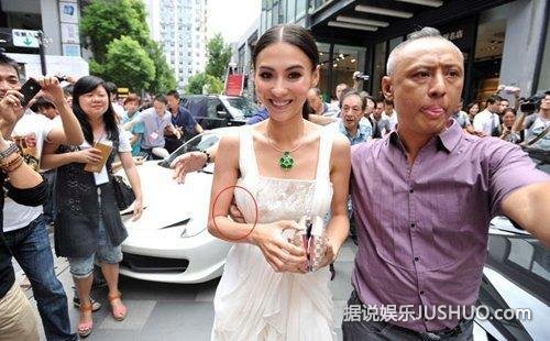 范冰冰王菲杨幂张柏芝 趁乱惨遭摸胸强吻的女星