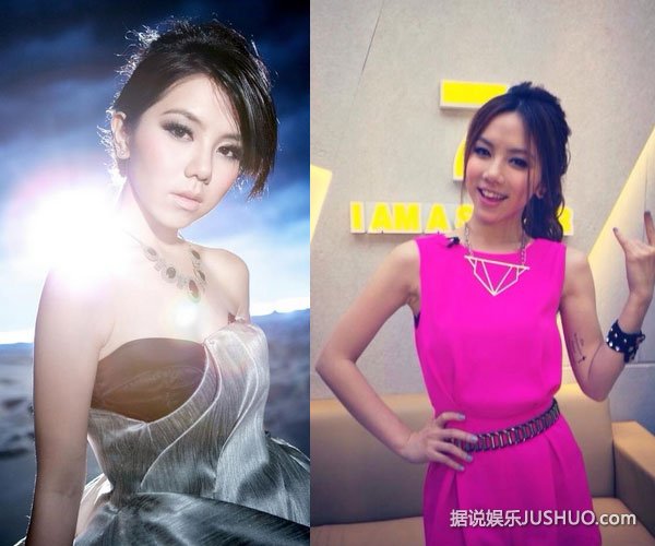 邓紫棋与外公合影 网友：好酷好帅的外公