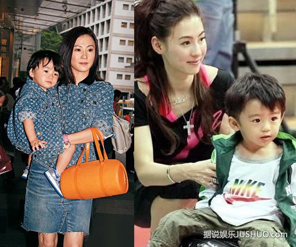 张柏芝带儿回港 一指禅降两子 张柏芝带儿回港 一指禅降两子