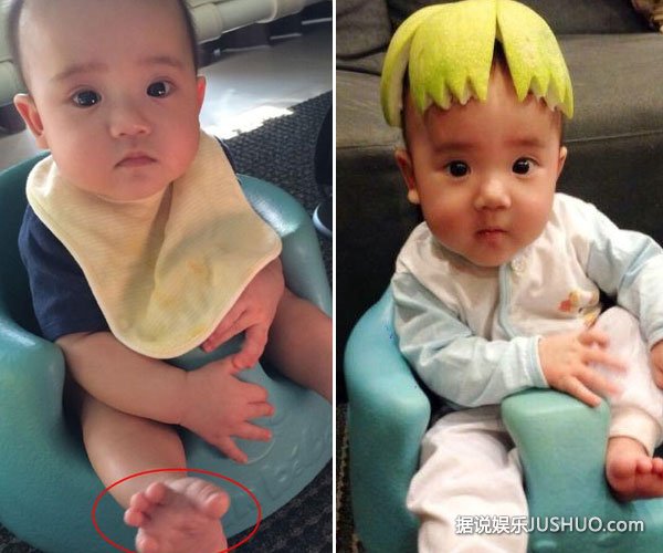 梁静茹再晒儿子超萌照 脚趾造型太抢镜