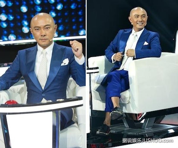 张卫健神清气爽 获赞“最帅光头西装男”