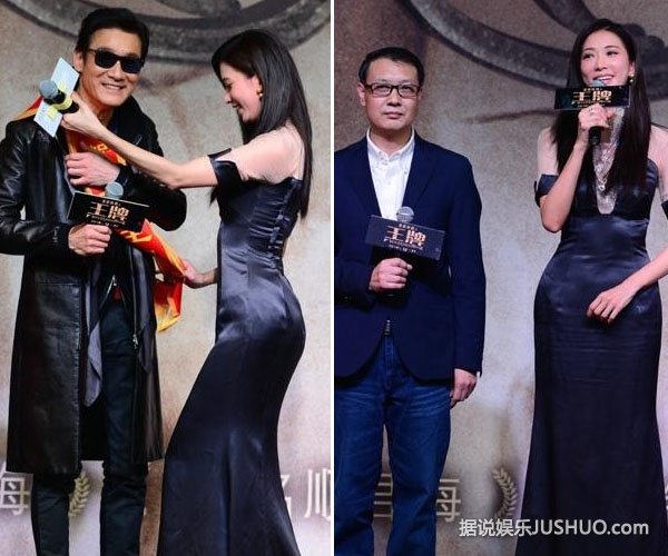 林志玲表情卖萌 嘟嘴吐舌显俏皮