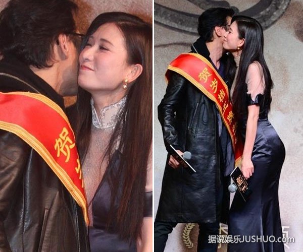 林志玲表情卖萌 嘟嘴吐舌显俏皮