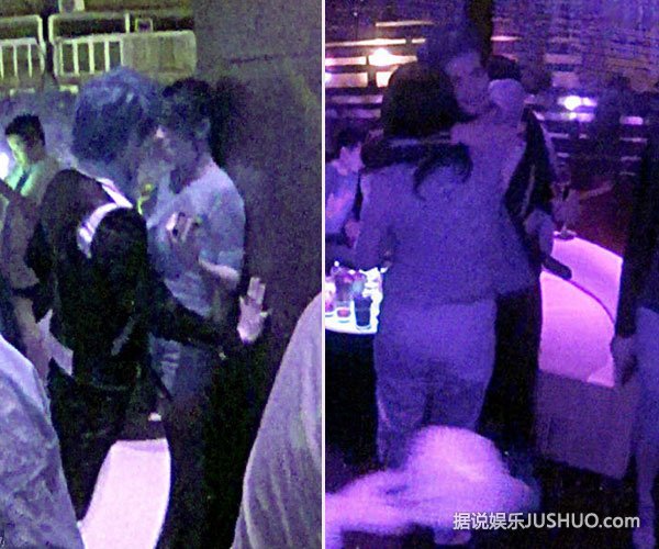 郑嘉颖夜店将丰满女推到墙上激吻