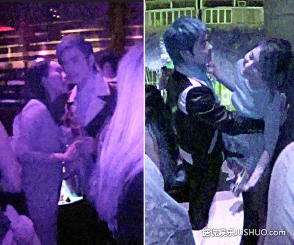 郑嘉颖夜店将丰满女推到墙上激吻