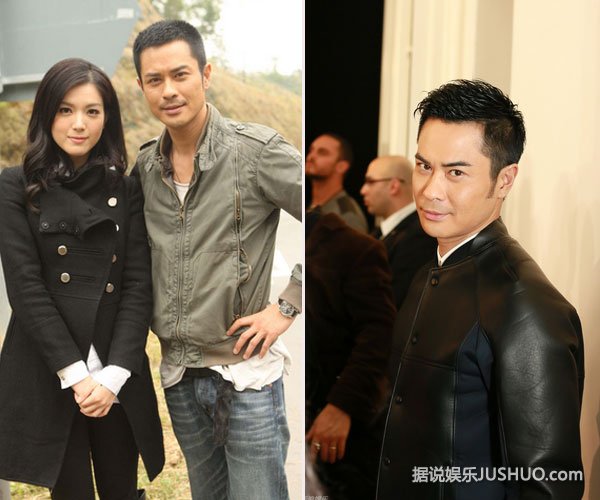 郑嘉颖夜店将丰满女推到墙上激吻