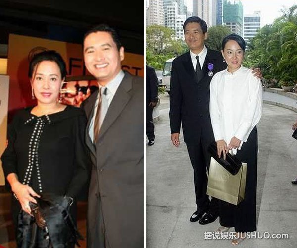 周润发携妻子参加庆功宴 夫妻恩爱举杯共饮