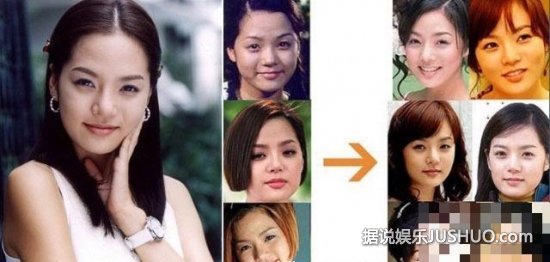 韩国女星整容变脸对比照 韩国女星整容变脸对比照