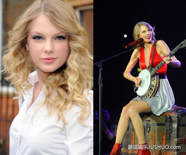 斯威夫特自曝丑照变钢牙妹 嘴部突出眼镜呆拙