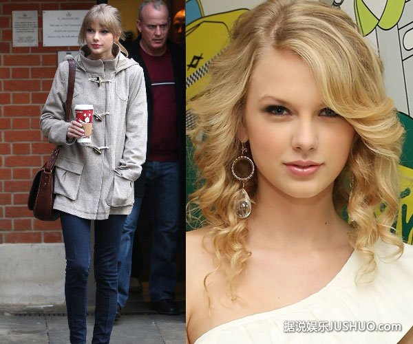 斯威夫特自曝丑照变钢牙妹 嘴部突出眼镜呆拙