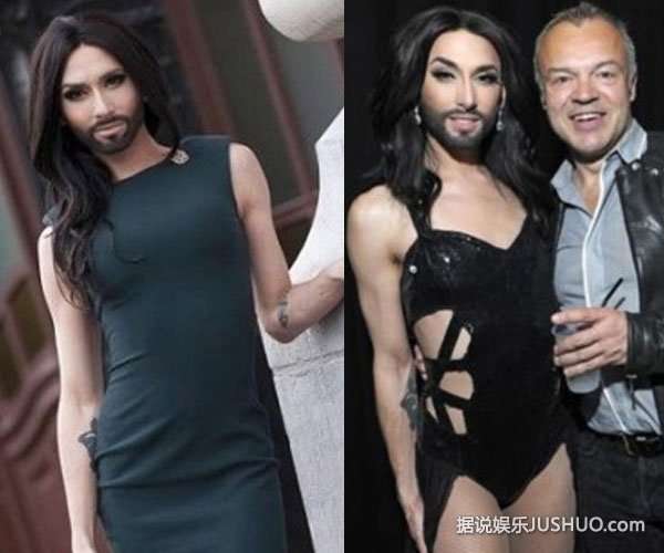 大胡子变性歌手引围观 淡定面对外界质疑