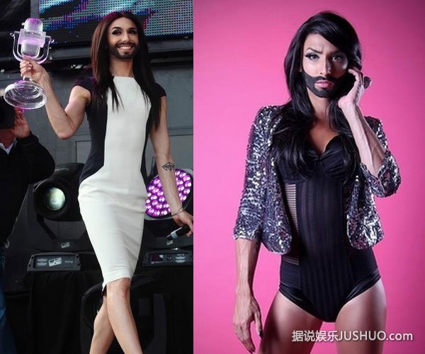 大胡子变性歌手引围观 淡定面对外界质疑